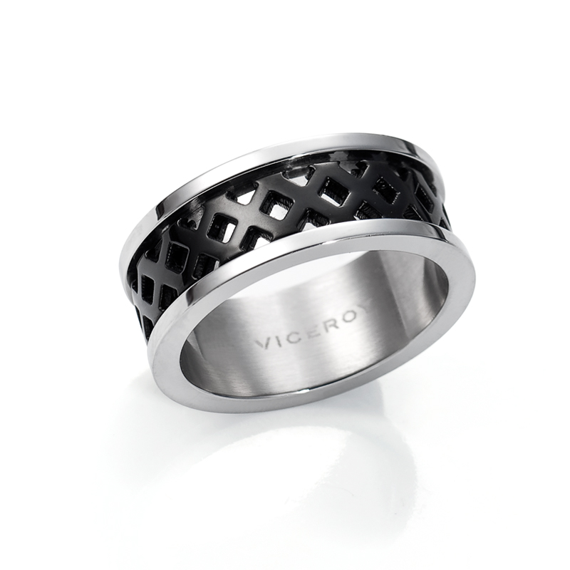 VICEROY AIR Stainless Steel Men's Ring - Silver Gray Rotating Band Design, Size 22, AIR Collection - View #12