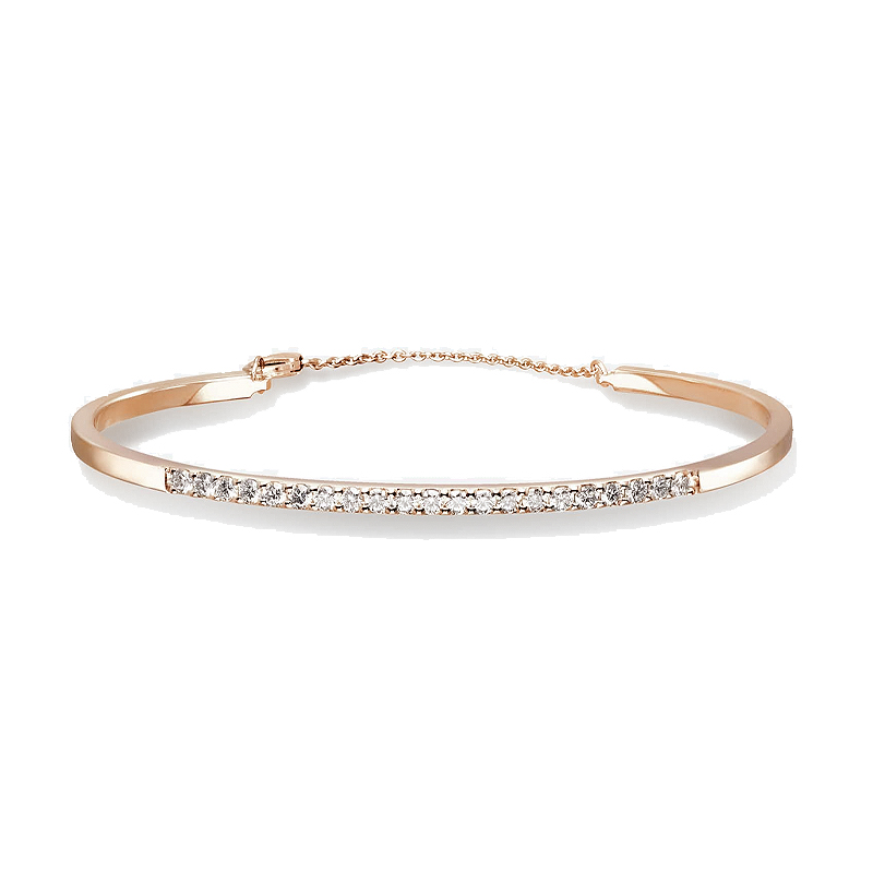 Pulsera oro rosa y diamantes