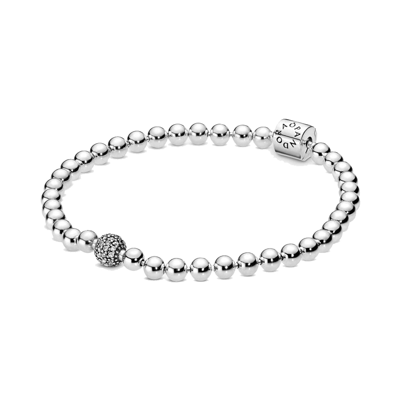 Pulsera Pandora de cuentas de plata