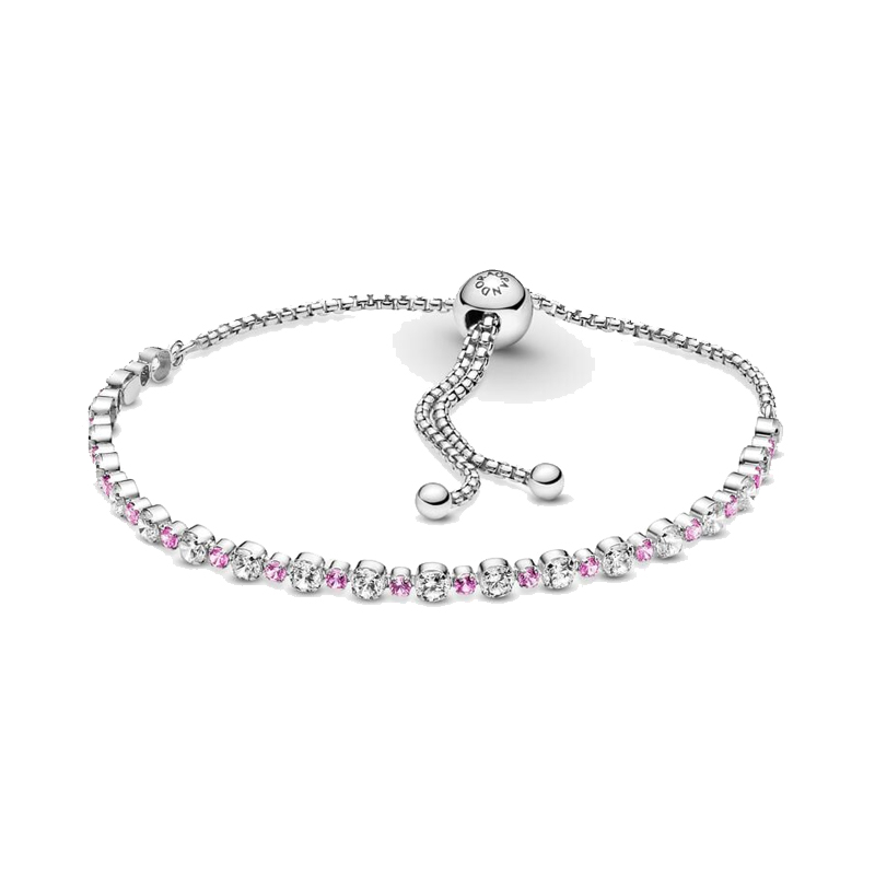 Pulsera Pandora de plata y cierre deslizante